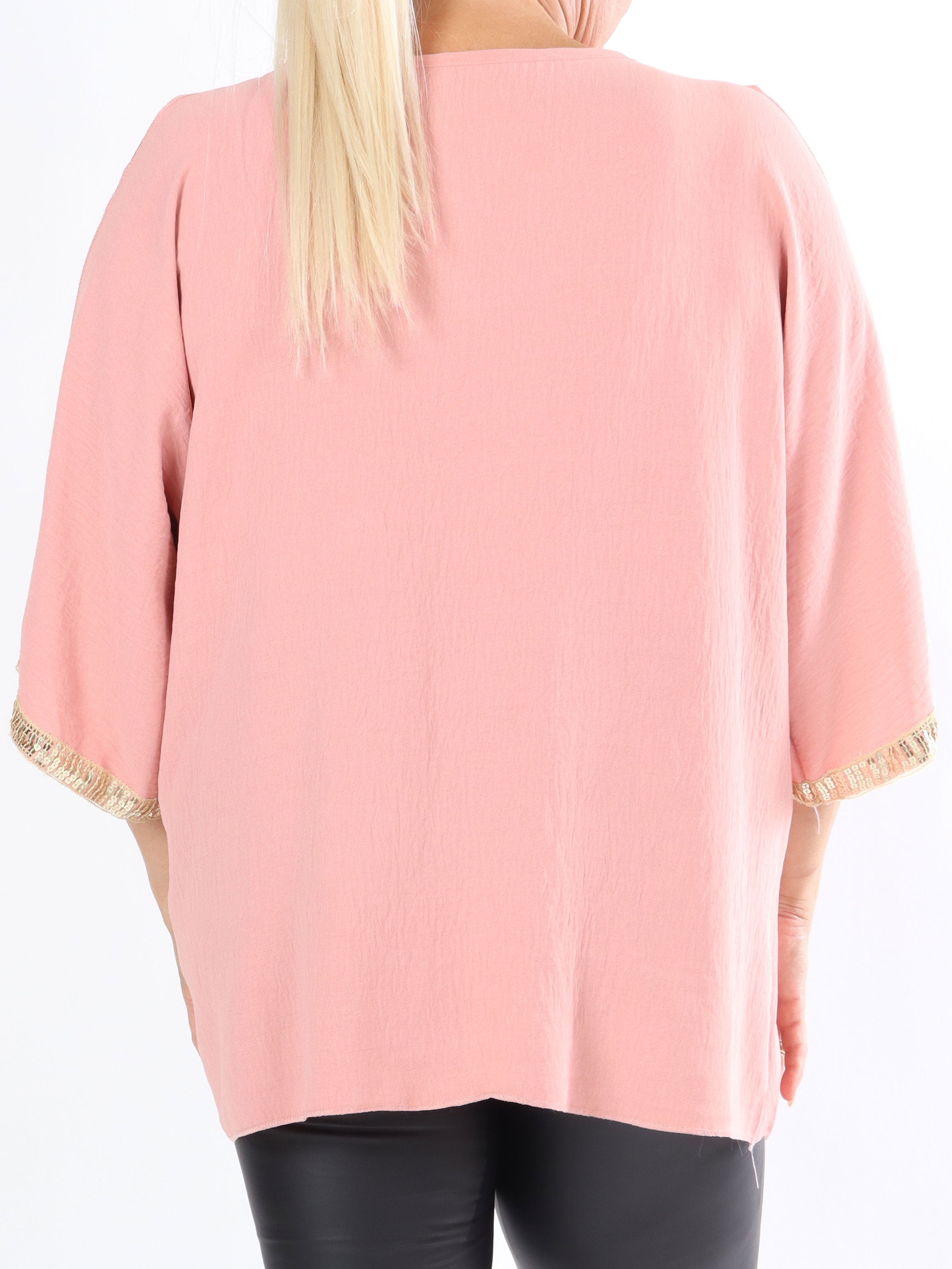 Capri - Plus size tunika med pailletter